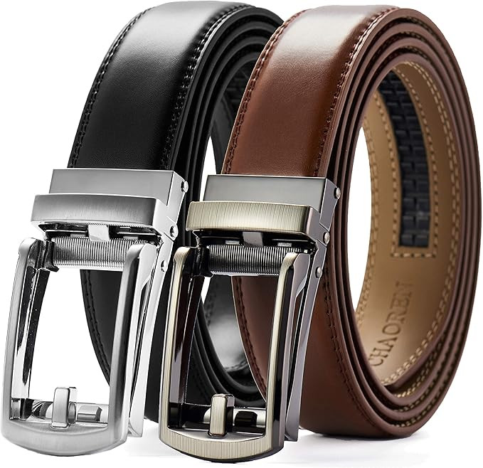 CHAOREN Click Belt for Men 2 Pack - Mens Dress Belt 1 1/4" in Packing Box - Design Belt Meet Almo... | Amazon (US)