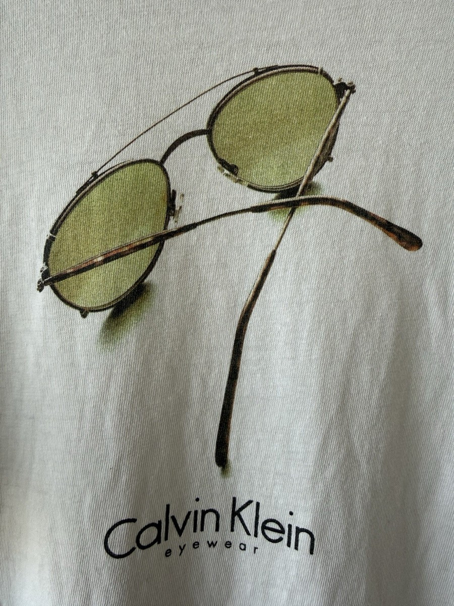 VINTAGE 90s Calvin Klein Eyewear Original Classic Graphic Promo Retro T-Shirt | eBay | eBay US