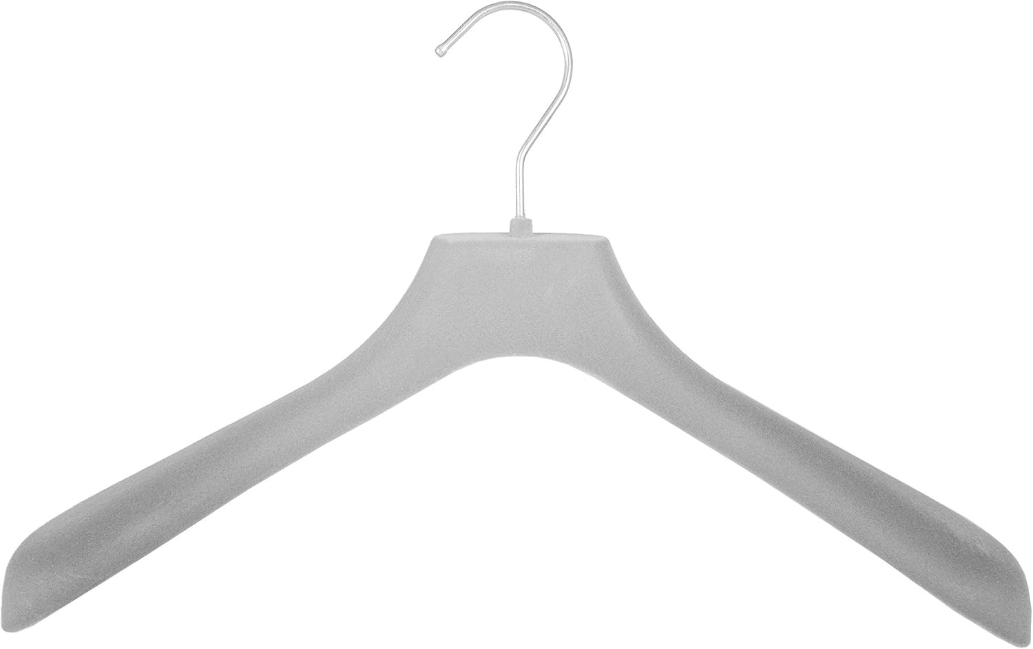 Samt Kleiderbügel für Jacken & Mäntel, 38 cm, grau, NEU, 10 Stück | Amazon (DE)