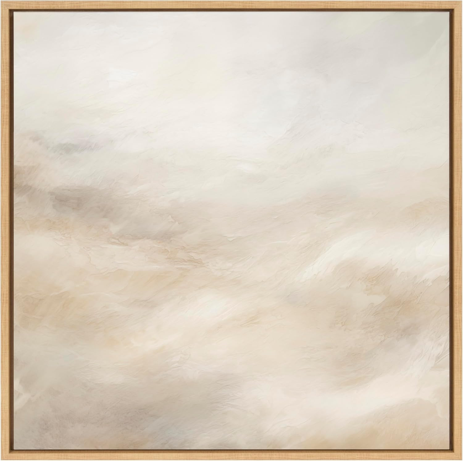 Kate and Laurel Sylvie Tonal Abstract Textural White and Beige Light Natural Neutrals Framed Canv... | Amazon (US)