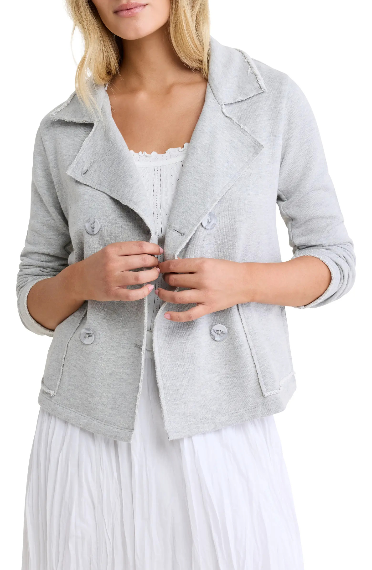 nz BY NIC AND ZOE Cotton Blend French Terry Jacket | Nordstrom | Nordstrom