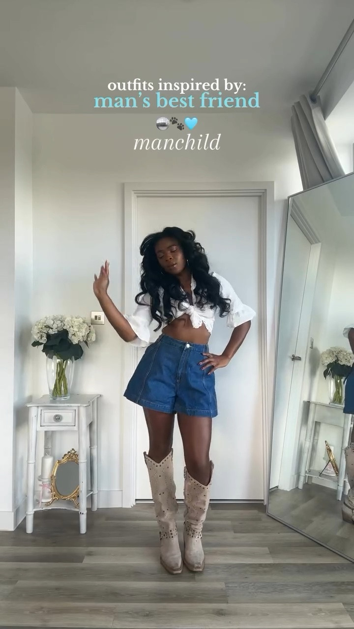 a short n sweet round up of man’s best friend outfits 🪩🐾🩵 which is your fave?! 

#mansbestfriend🐶 #mbf #sabrinacarpenter #mansbestfriend #teamsabrina