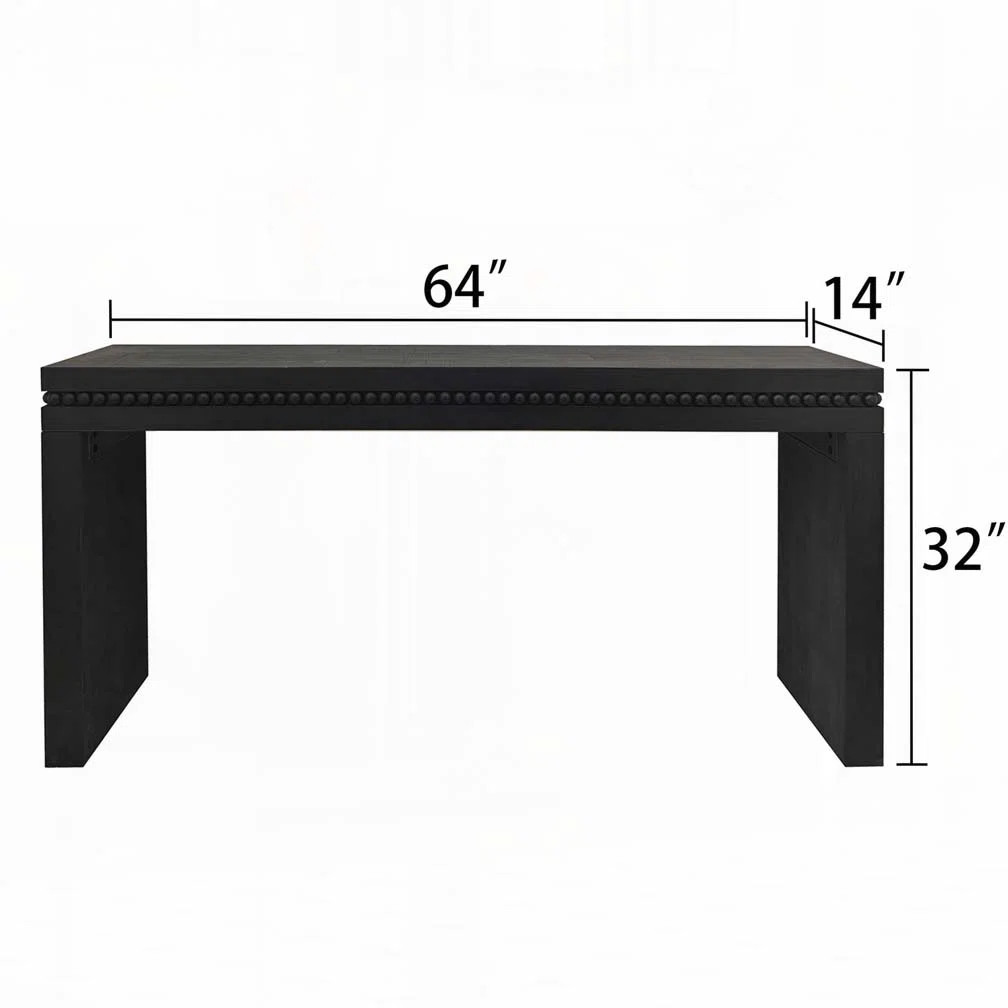 64" Wooden Console Table Decorated with Wooden Balls | Wayfair North America