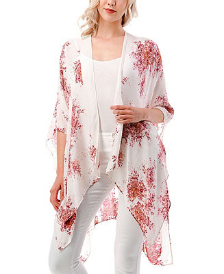 Women's Lightweight Tossed Floral Kimono Wrap | Macys (US)