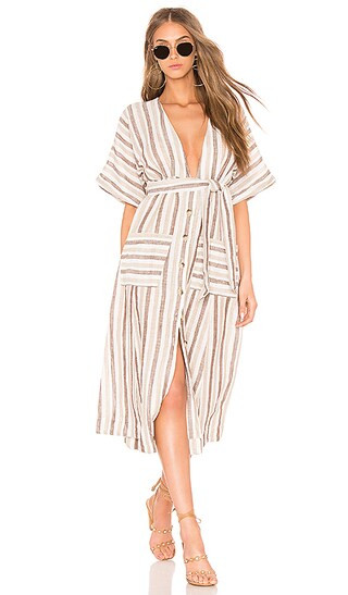 Free People Monday Midi Dress in Light Grey | Revolve Clothing (Global)