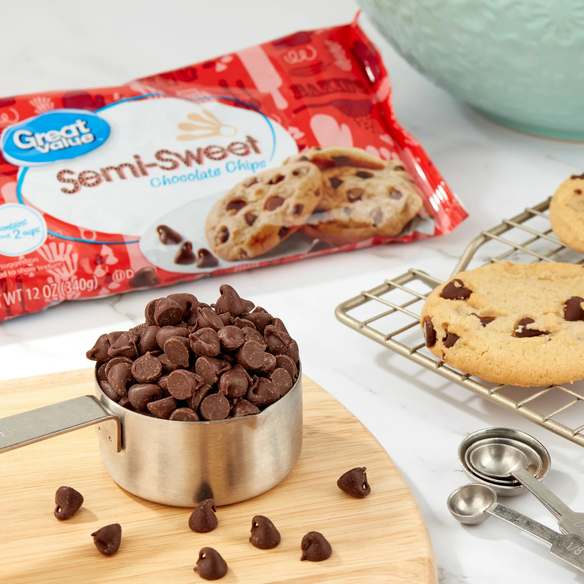 Great Value Semi-Sweet Chocolate Baking Chips, 12 oz Bag | Walmart (US)