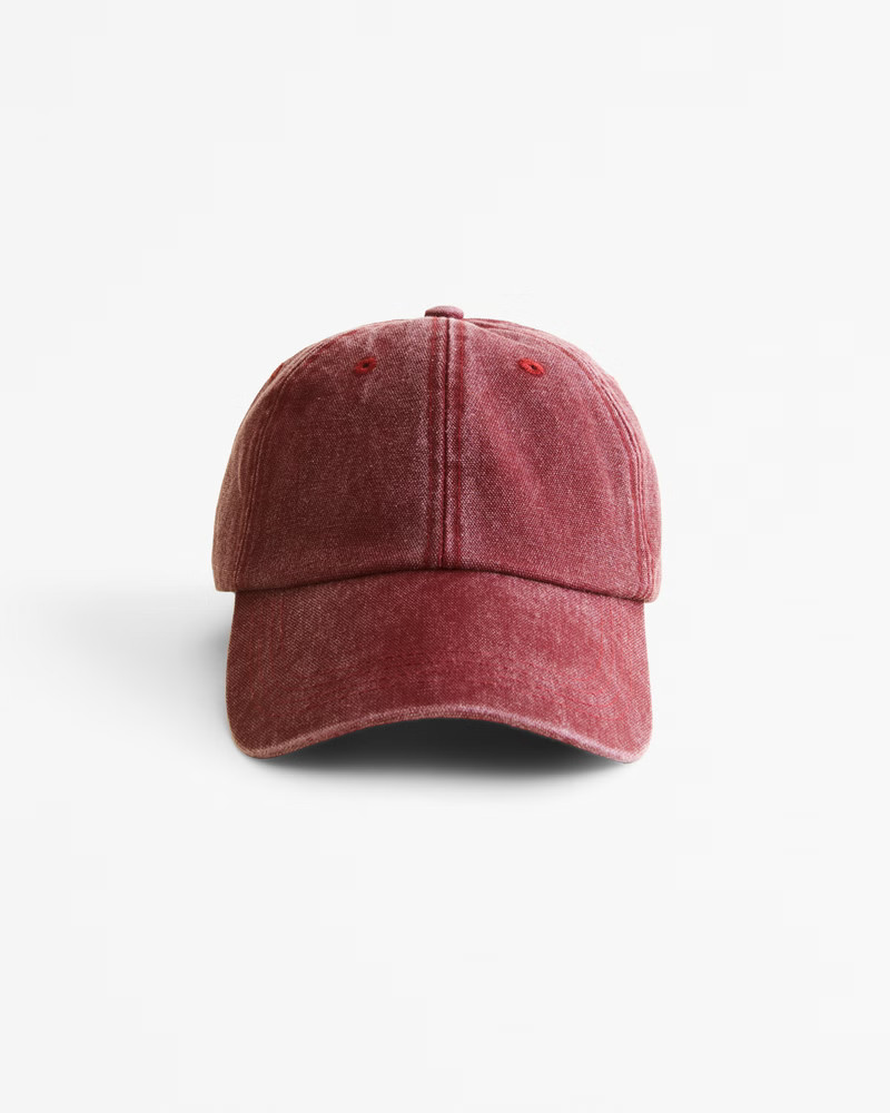 Abercrombie & Fitch Men's Essential Baseball Hat in Rich Ruby - Size 1 SIZE | Abercrombie & Fitch (US)