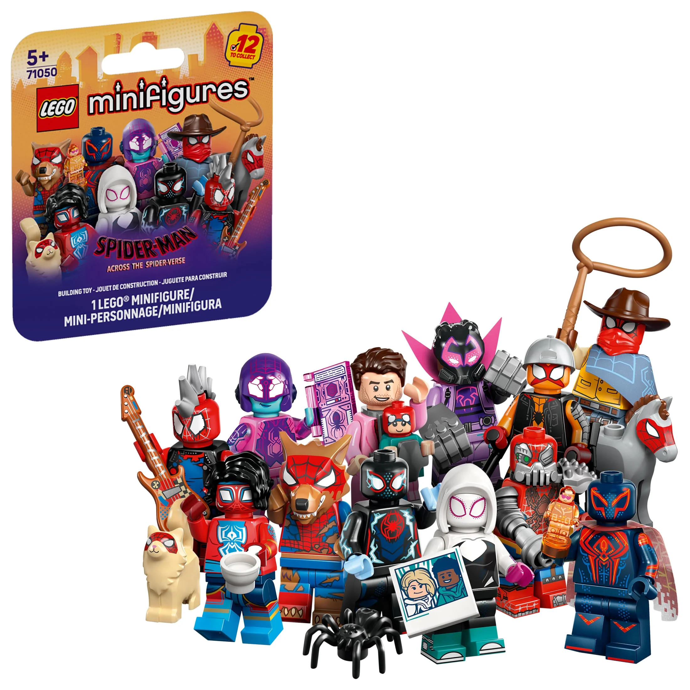 LEGO Minifigures Spider-Man: Across the Spider-Verse - Mystery Box with 1 of 12 Kids Toys for Pre... | Walmart (US)