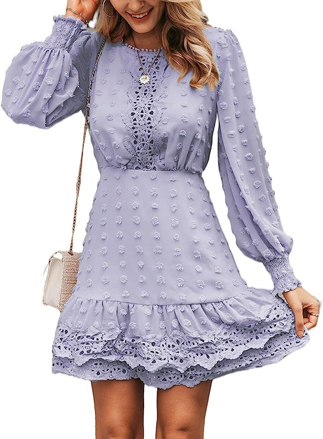 Miessial Women's Tied Waist Floral Mini Dress Summer Sleeveless Flowy Dress | Amazon (US)