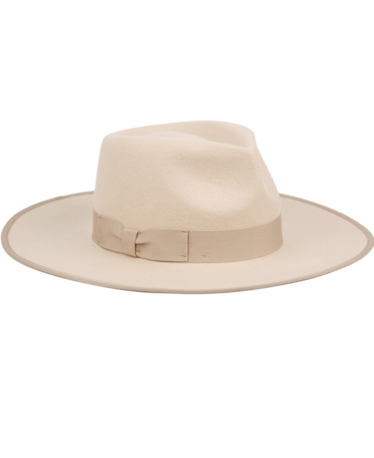 Angela & William Women's Wide Brim Felt Rancher Fedora Hat - Beige | Macy's