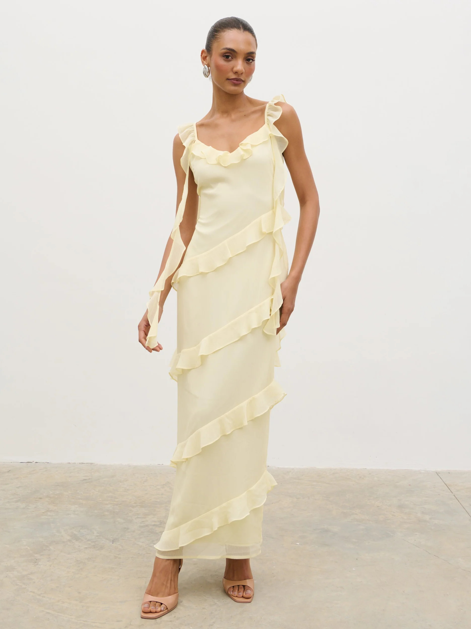 Rue Ruffle Maxi Dress | Pretty Lavish (UK)