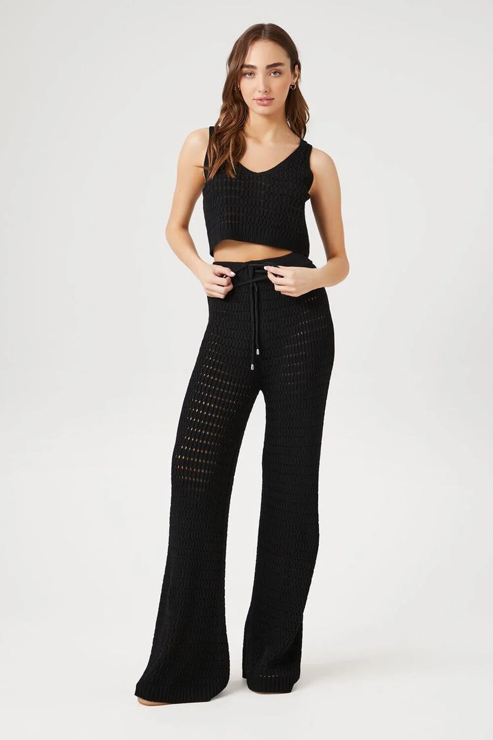 Open-Knit Tank Top & Pants Set | Forever 21 (US)