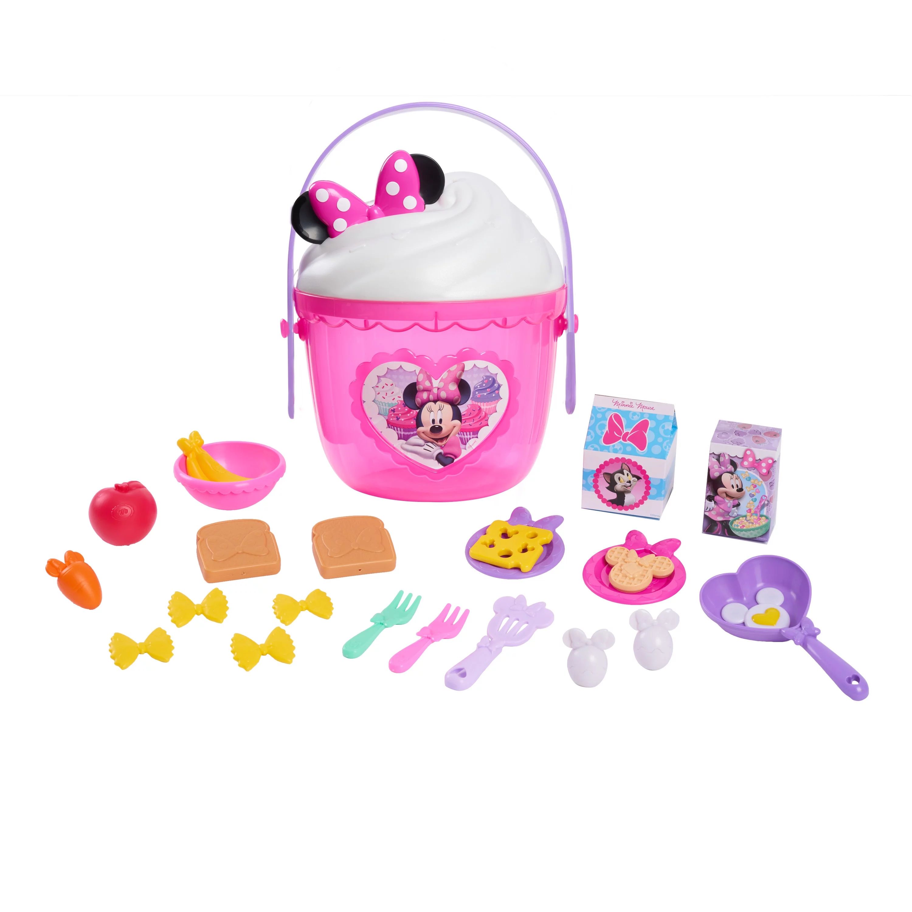 Disney Junior Minnie Mouse Fab Food Bucket, 25-pieces, Pretend Kitchen Playset, Kids Toys for Age... | Walmart (US)