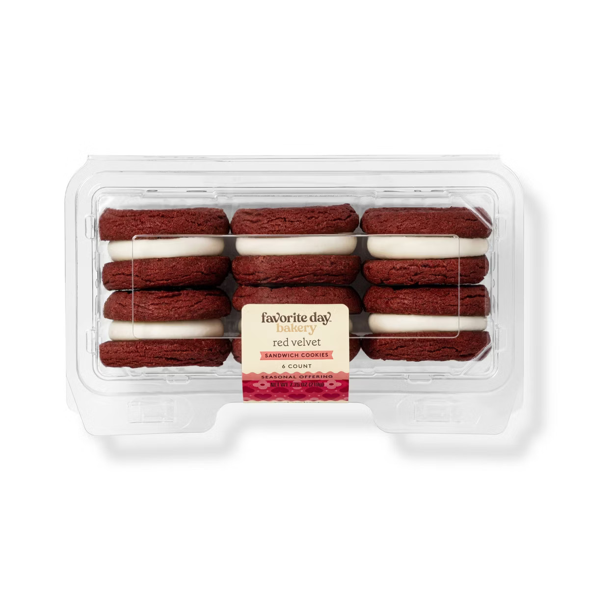 Valentine's Red Velvet Sandwich Cookies - 7.75oz/6ct - Favorite Day™ | Target