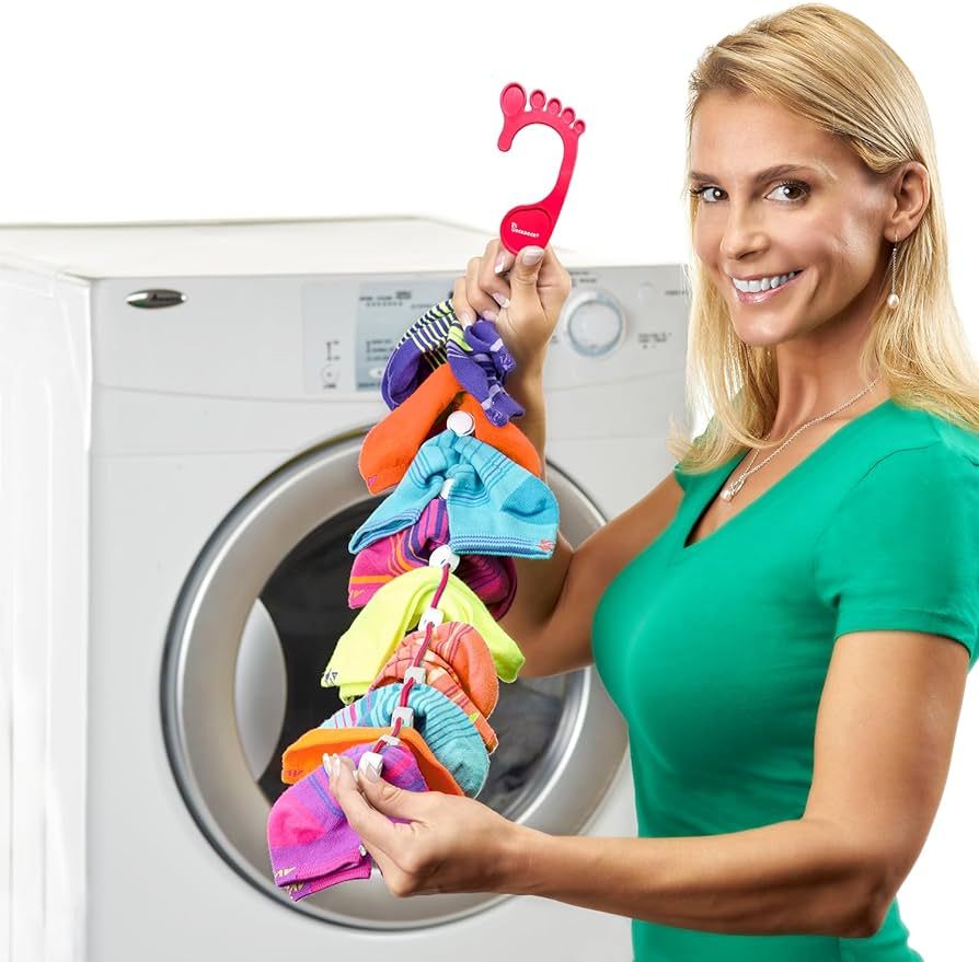 SockDock Sock Laundry Solution for Washing Drying & Storing Socks in Pairs, Clip & Hold Small & L... | Amazon (US)