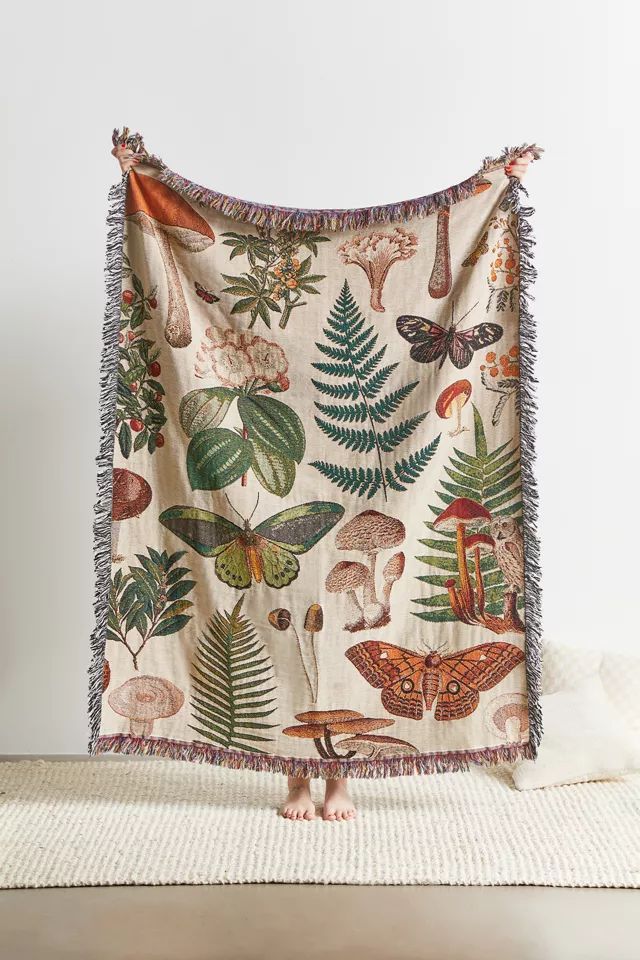 Valley Cruise Press Fantastic Forest Throw Blanket | Urban Outfitters (US and RoW)