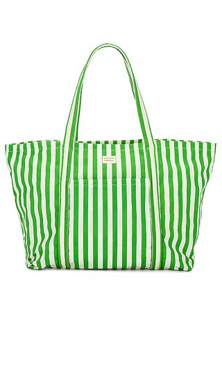 Dina Travel Tote in Green & Cream Stripe | Revolve Clothing (Global)