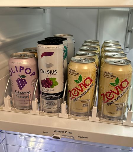 best way to organize canned drinks in your fridge! 

#LTKunder50 #LTKhome #LTKunder100