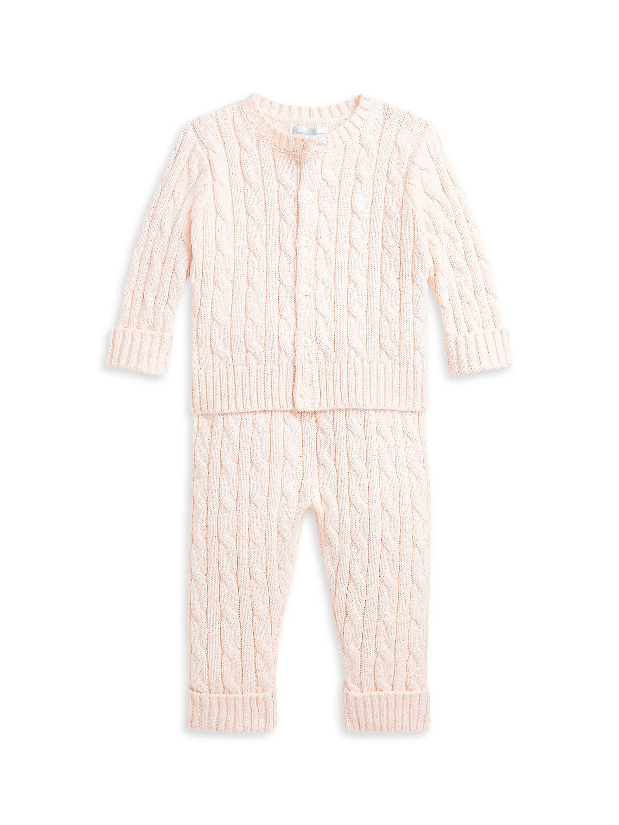Baby Girl's Cable-Knit Cotton Cardigan & Pants Set | Saks Fifth Avenue