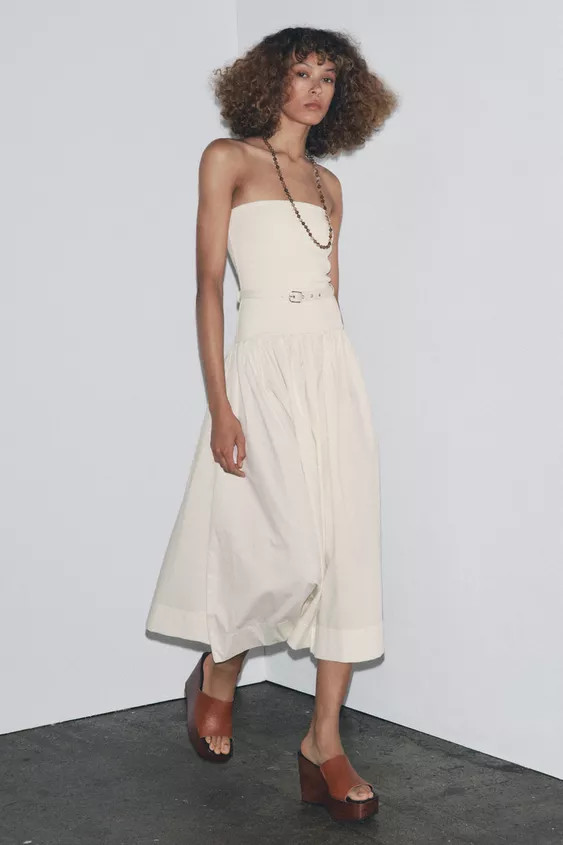 BELTED COMBINATION DRESS | Zara US