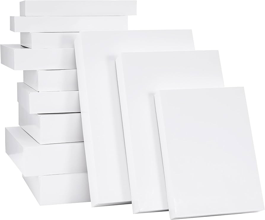SUNCOLOR White Gift Boxes with Lids, 12 Pack Assorted Sizes (11”, 14”, 16”) – Premium Gif... | Amazon (US)
