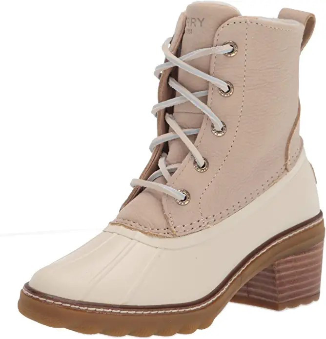 Amazon.com | Sperry Women's Saltwater Heel Rain Boot, Ivory, 7.5 | Rain Footwear | Amazon (US)