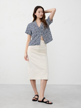 Linen-Blend Shirt | Banana Republic Factory