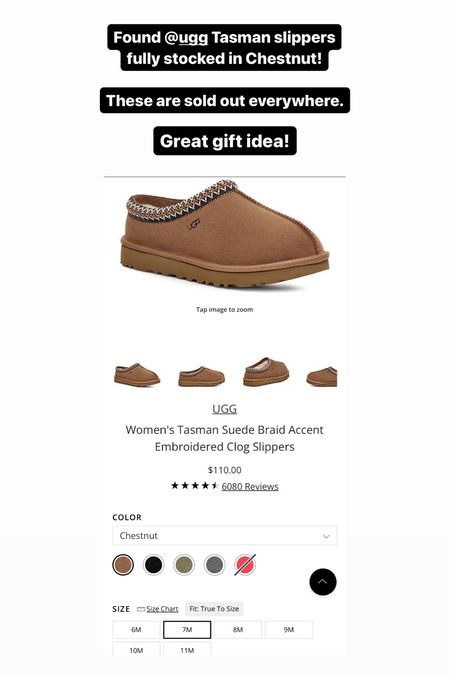 Ugg Tasman Slippers fully stocked 
Great gift idea
#luxe #splurge #over100 #giftsforher #bestseller sold out everywhere 
Gifts designer 