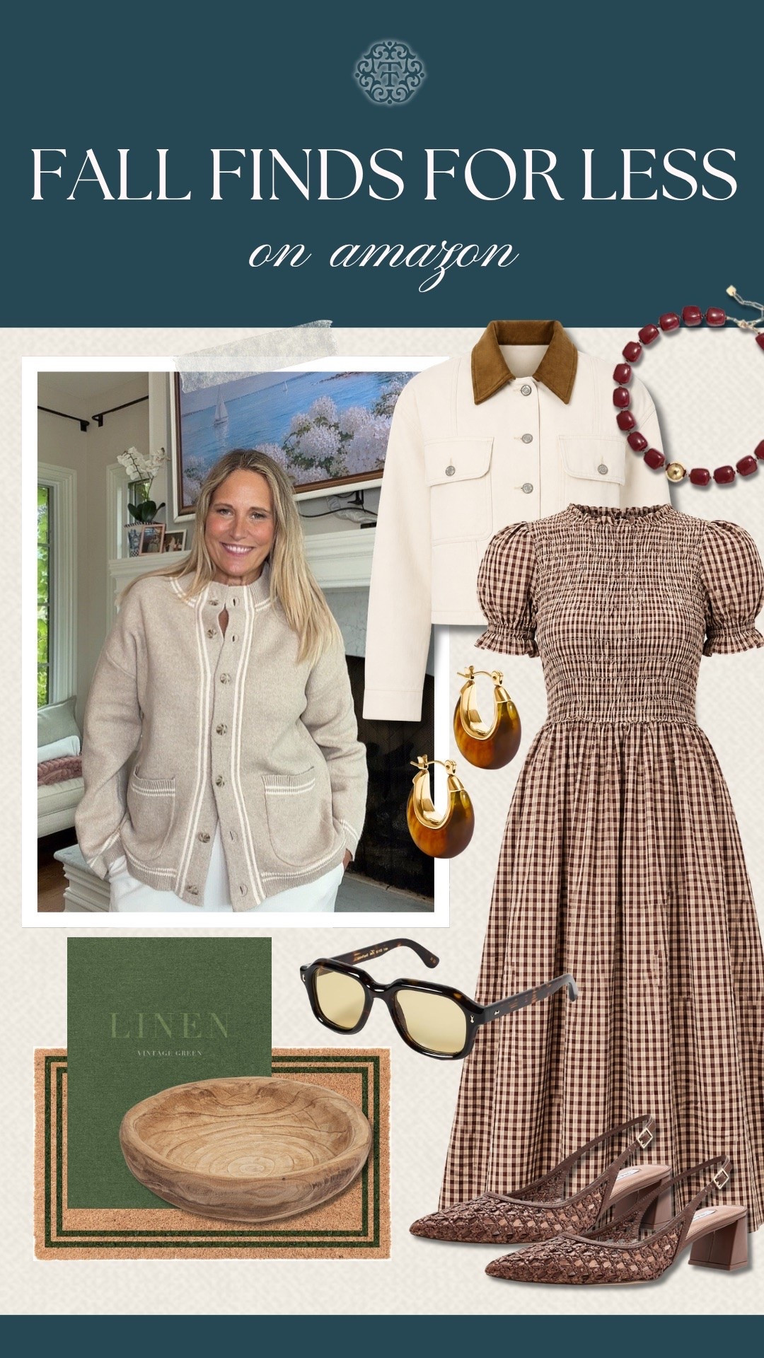 We’re finding all the fall pieces from Amazon we want to add to our closets right now. The cream jacket, gingham dress, burgundy necklace, and brown heels make the cutest mix for the season. We’d wear these pieces on repeat all fall.

#LTKSeasonal #LTKOver40 #LTKMidsize
