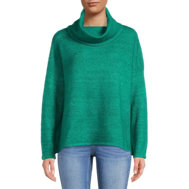 Dreamers by Debut Womens Cowl Neck Pullover Long Sleeve Sweater - Walmart.com | Walmart (US)