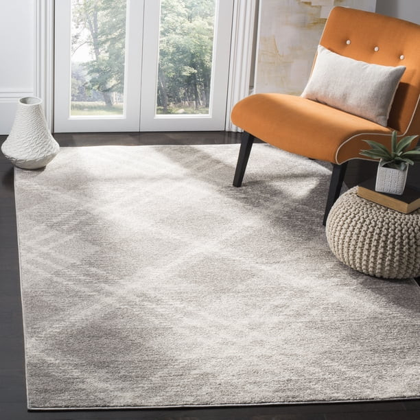 SAFAVIEH Adirondack Fidan Geometric Area Rug, Light Grey/Ivory, 8' x 10' - Walmart.com | Walmart (US)