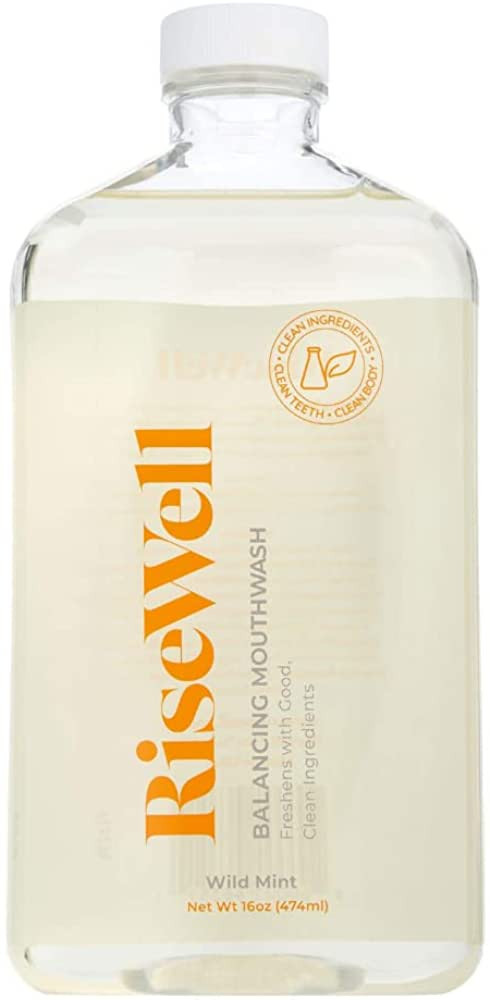 RiseWell All Natural Alkaline PH Balancing Mouthwash - Wild Mint 16oz | Amazon (US)