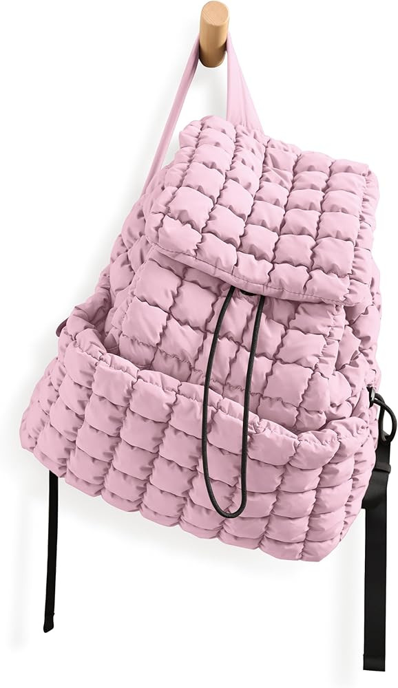 ODODOS Quilted Backpack for Women Lightweight Puffer Hiker Pack Drawstring Padding Travel Gym Bag... | Amazon (US)