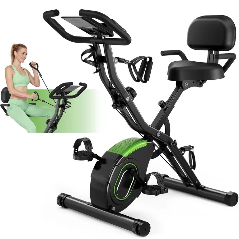 ALLVIATE Foldable Stationary Exercise Bike,5 in 1 Magnetic Upright Bike with 16 Levels of Resista... | Walmart (US)