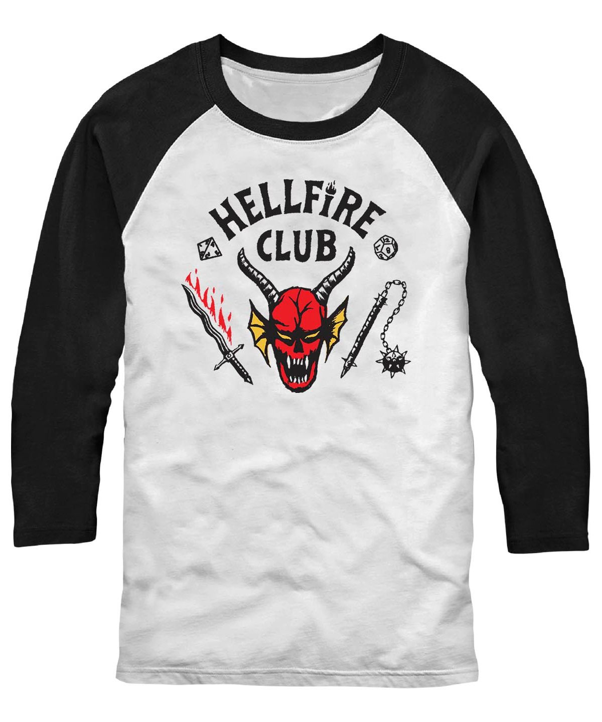 Stranger Things Men's Hellfire Club Raglan T-shirt | Macys (US)