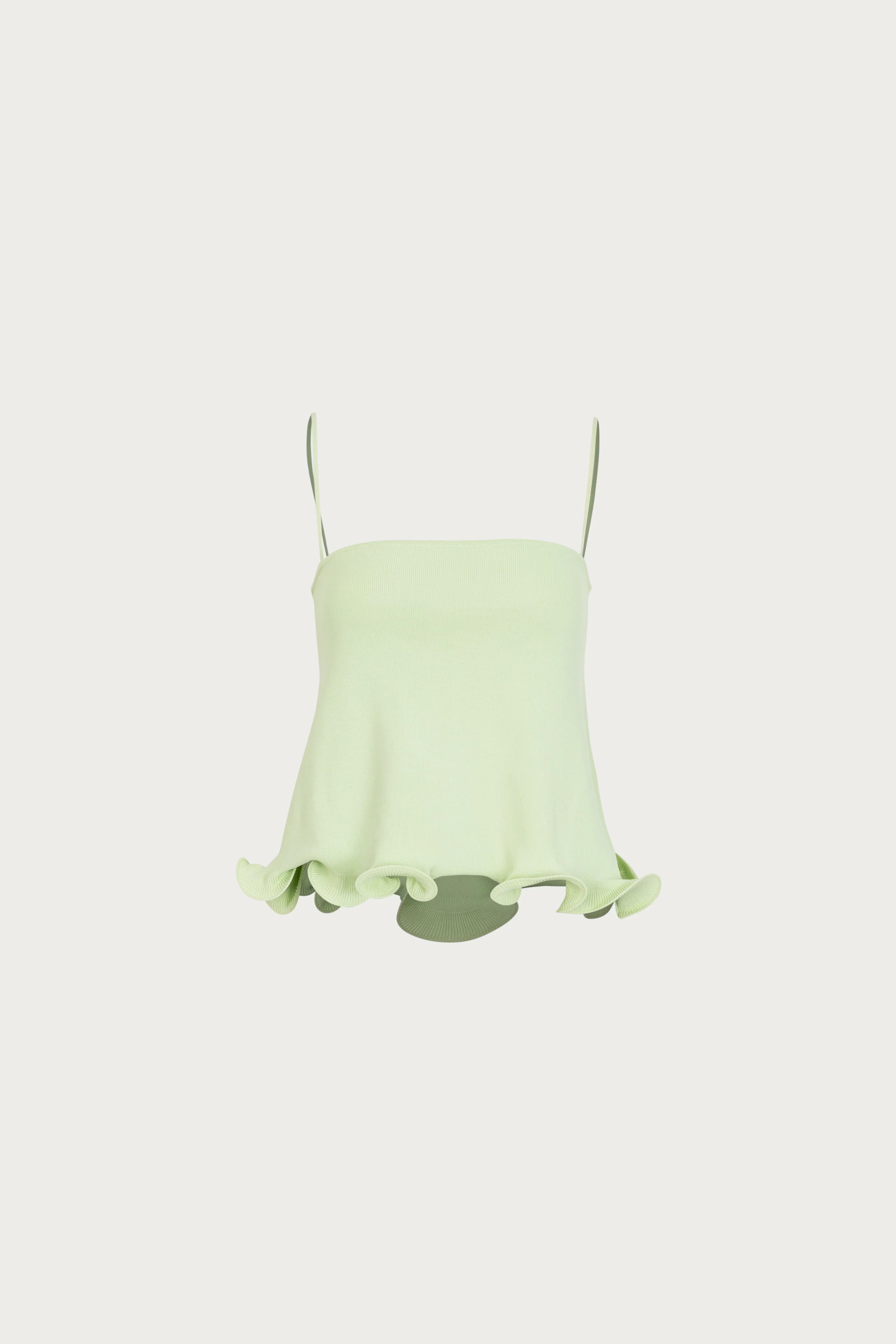 Ruffle Hem Tank Top (Mint) | SAME