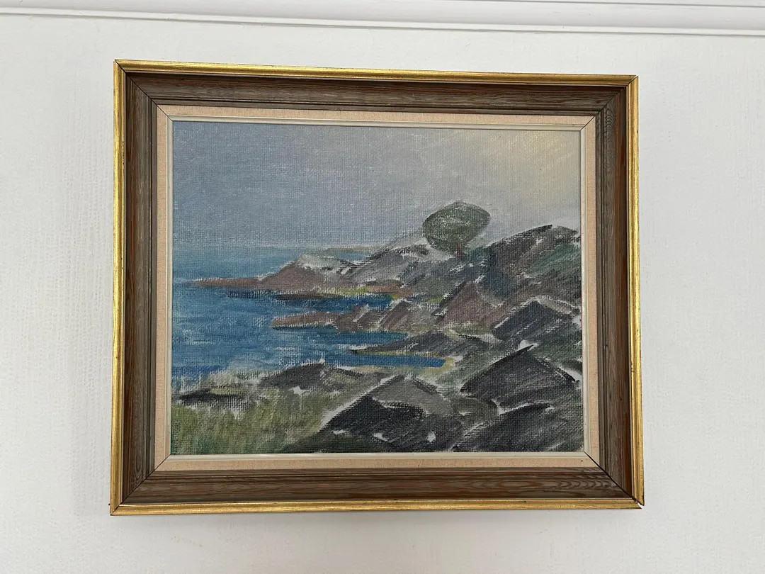 Original Mid Century Swedish Oil on Canvas – “coast” by N. Isaksson – Dated 1959 – Vint... | Etsy (US)