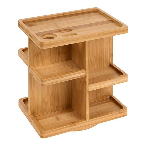 Improvements 11.7"" Bamboo Rotating Beauty Beauty Organizer | HSN