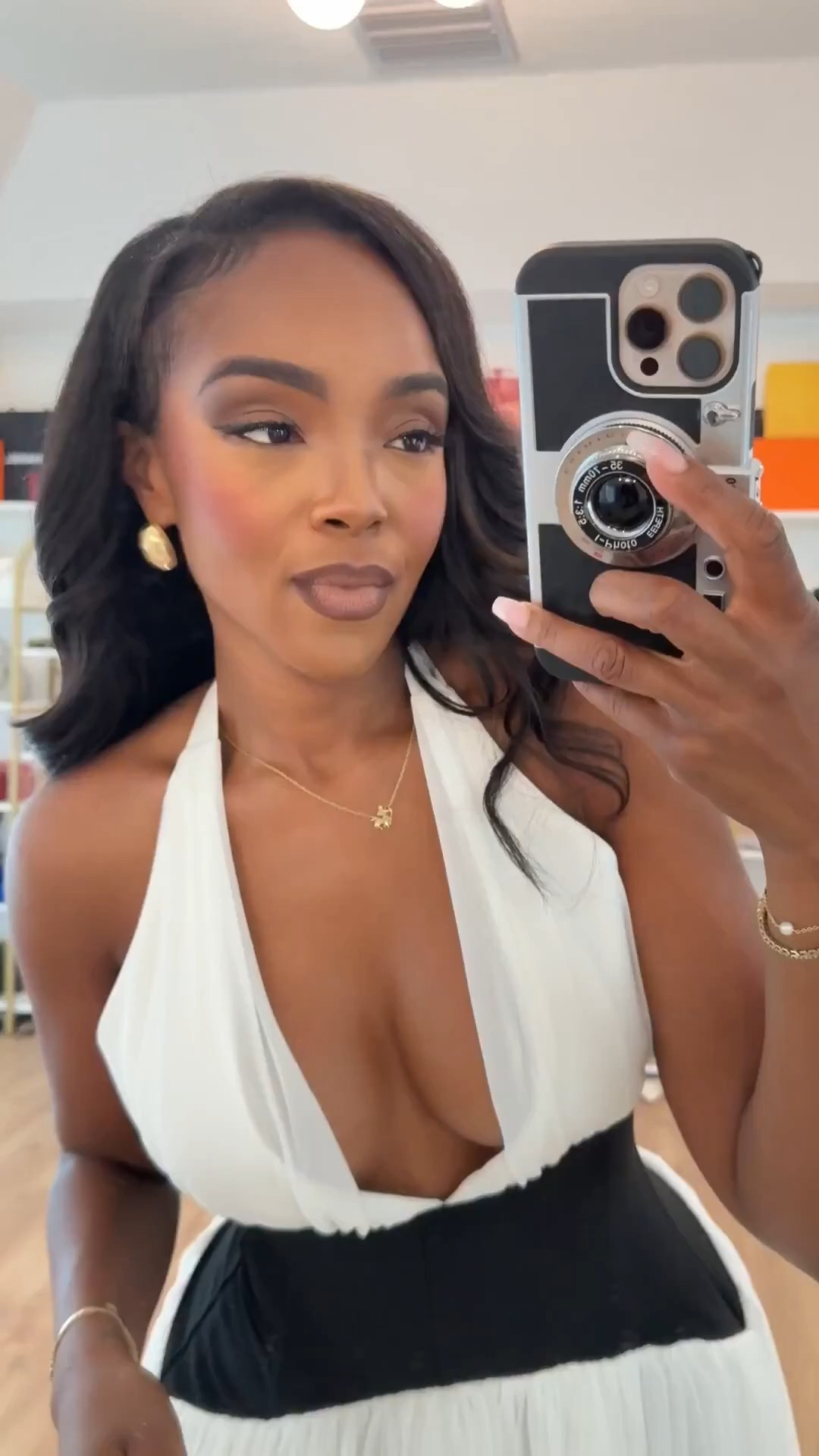 Also comes in black 

✨ Elegant Contrast Moment — A striking black-and-white halter dress that feels timeless, elevated, and effortlessly chic. The plunging neckline and pleated skirt create beautiful movement while the contrast waist detail defines the silhouette. This is one of those pieces that looks luxe without trying too hard.

Perfect for Valentine’s Day dinner, weddings, formal events, date nights, or elevated evenings out.

📏 Sizing:
Size Small  
Height: 5’4”  
Weight: 138 lbs  
Bust: 34D | Waist: 27” | Hips: 40”

This is one of those dresses you’ll reach for again and again — classic enough to stay in your closet long-term, and the cost per wear drops every time it’s styled a new way.

Save this post so you can easily come back to it when you need an elegant, no-fail outfit option.

Follow me on Instagram and YouTube @kirasfashionfinds

Follow my LTK @kirasfashionfinds on the @shop.LTK app to view this post and get my exclusive app-only content!

#liketkit 
@shop.ltk
https://liketk.it/5KicX