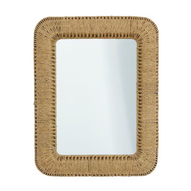 Grayson Lane 32-in W x 40-in H Brown Framed Wall Mirror | Lowe's