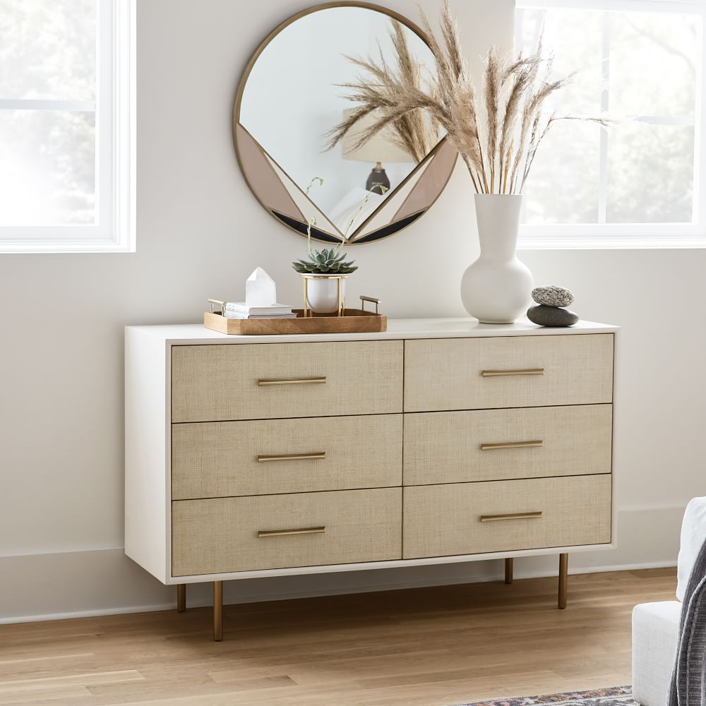 Margot Raffia 6-Drawer Dresser | West Elm (US)