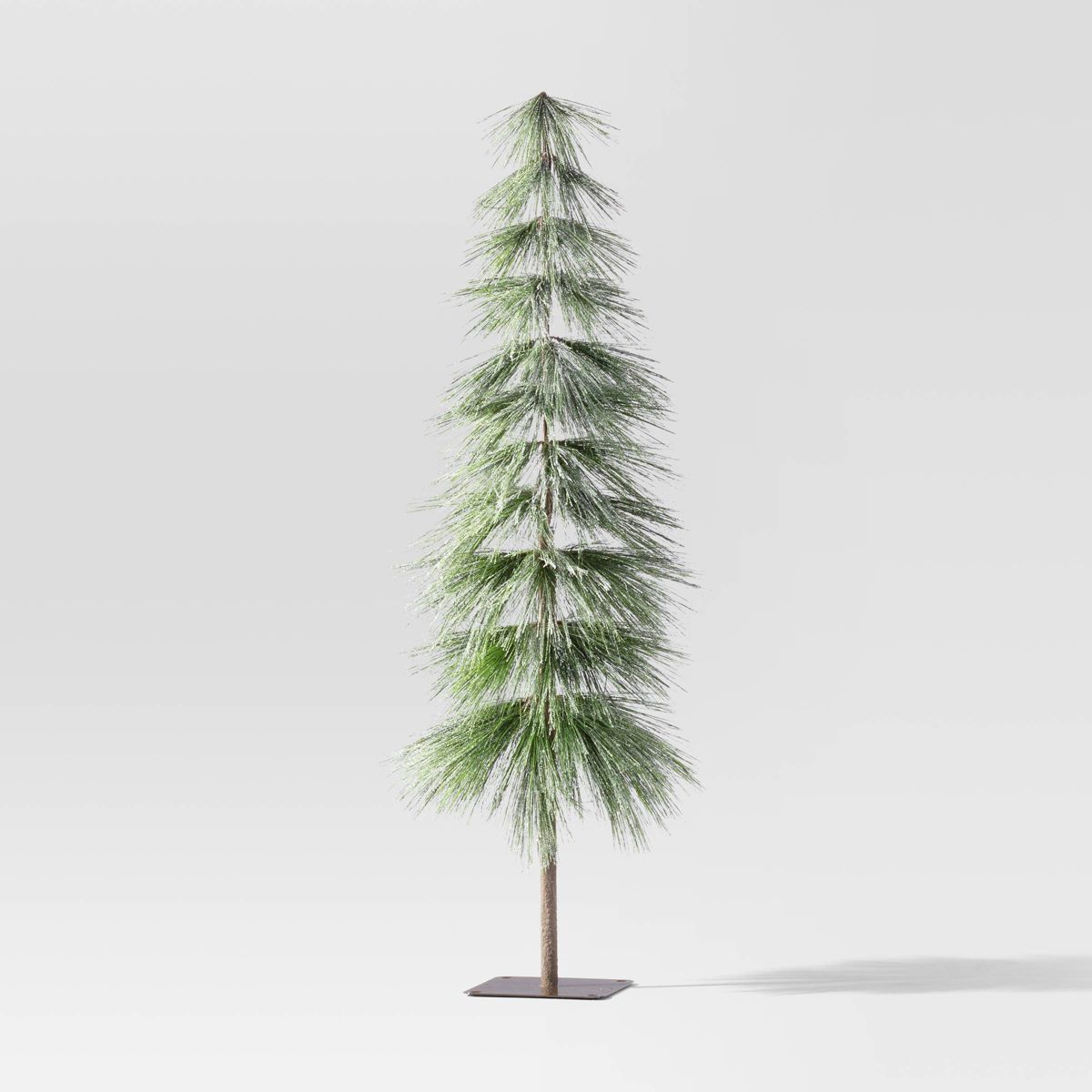 4' Unlit Glittered Downswept Hard Needle Alpine Mini Artificial Christmas Tree - Wondershop™ | Target