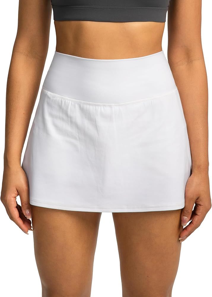 Colorfulkoala Women's Dreamlux Tennis Skort High Waisted Athletic Golf Casual Skirts Built-in Sho... | Amazon (US)