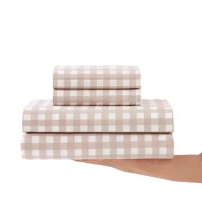 Stone Cottage Cottage Check Cotton Sheet Set, Beige, Twin | Belk