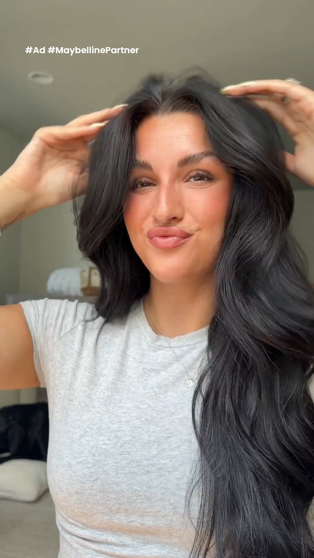 #ad Creating the perfect sunkissed look using the Maybelline Express Brow in shade “Deep Brown”. My favorite Instant Age Rewind Concealer in shade “light”. My go-to waterproof Sky High Mascara in shade “Very Black”. And to top it all off, my go-to lip combo using the Lifer Liner in shade “Upstate” paired with the Lifter Gloss in shade “Toffee”. 🌞
 #TargetPartner #MaybellinePartner  #Target @maybelline @Target  @targetstyle