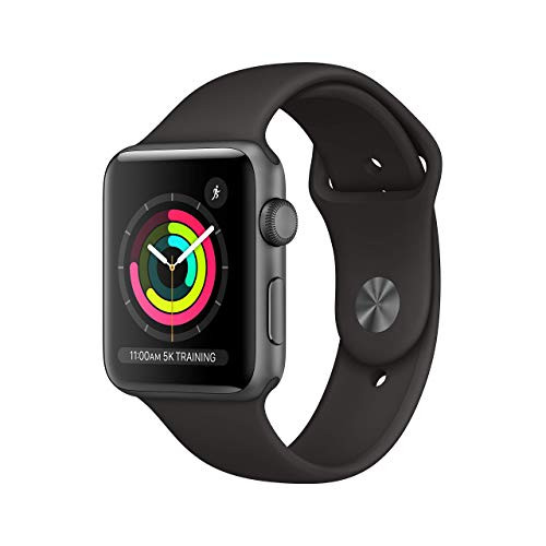 Apple Watch Series 3 (GPS, 42MM) - Space Gray Aluminum Case with Black Sport Band (Renewed) | Amazon (US)