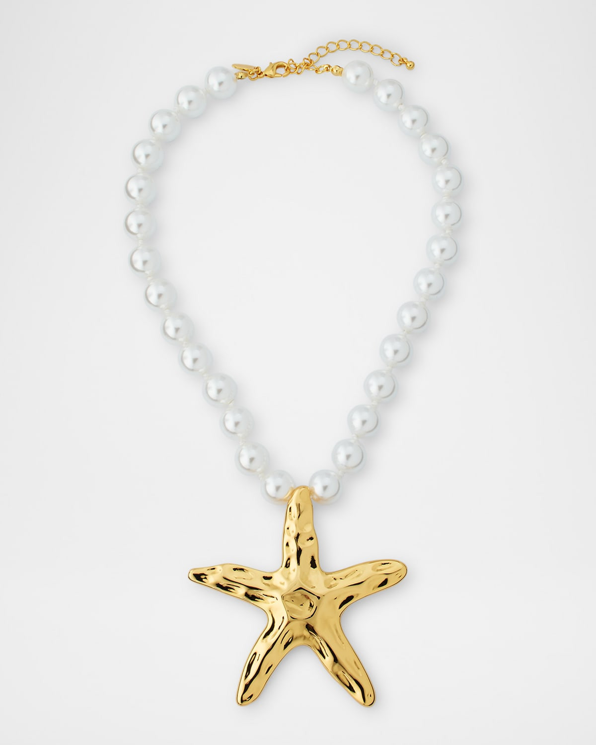 Hand knotted Pearly Necklace with Starfish Pendant | Neiman Marcus