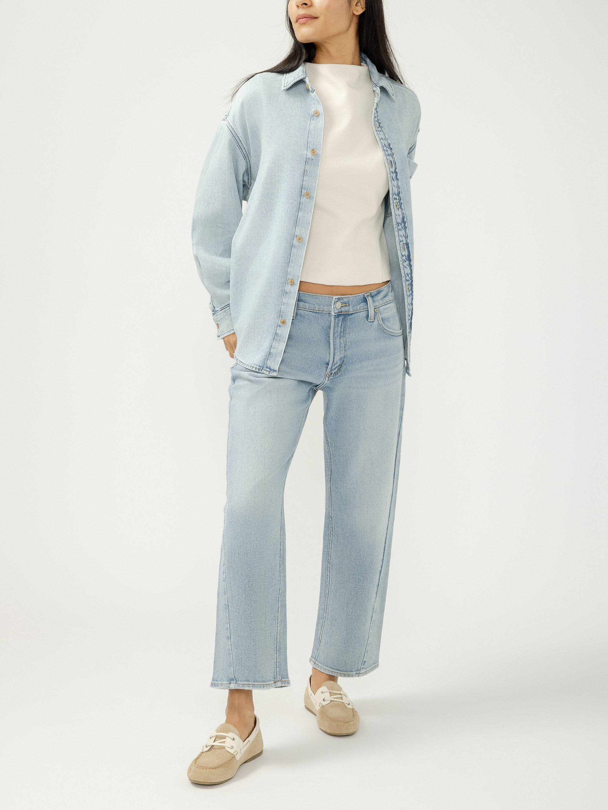Relaxed Button-Up Beach Shirt | Silver Jeans US