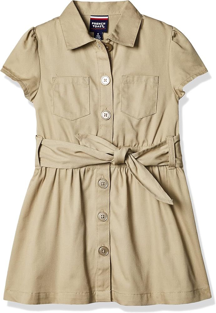 French Toast Girls' Twill Safari Shirtdress | Amazon (US)