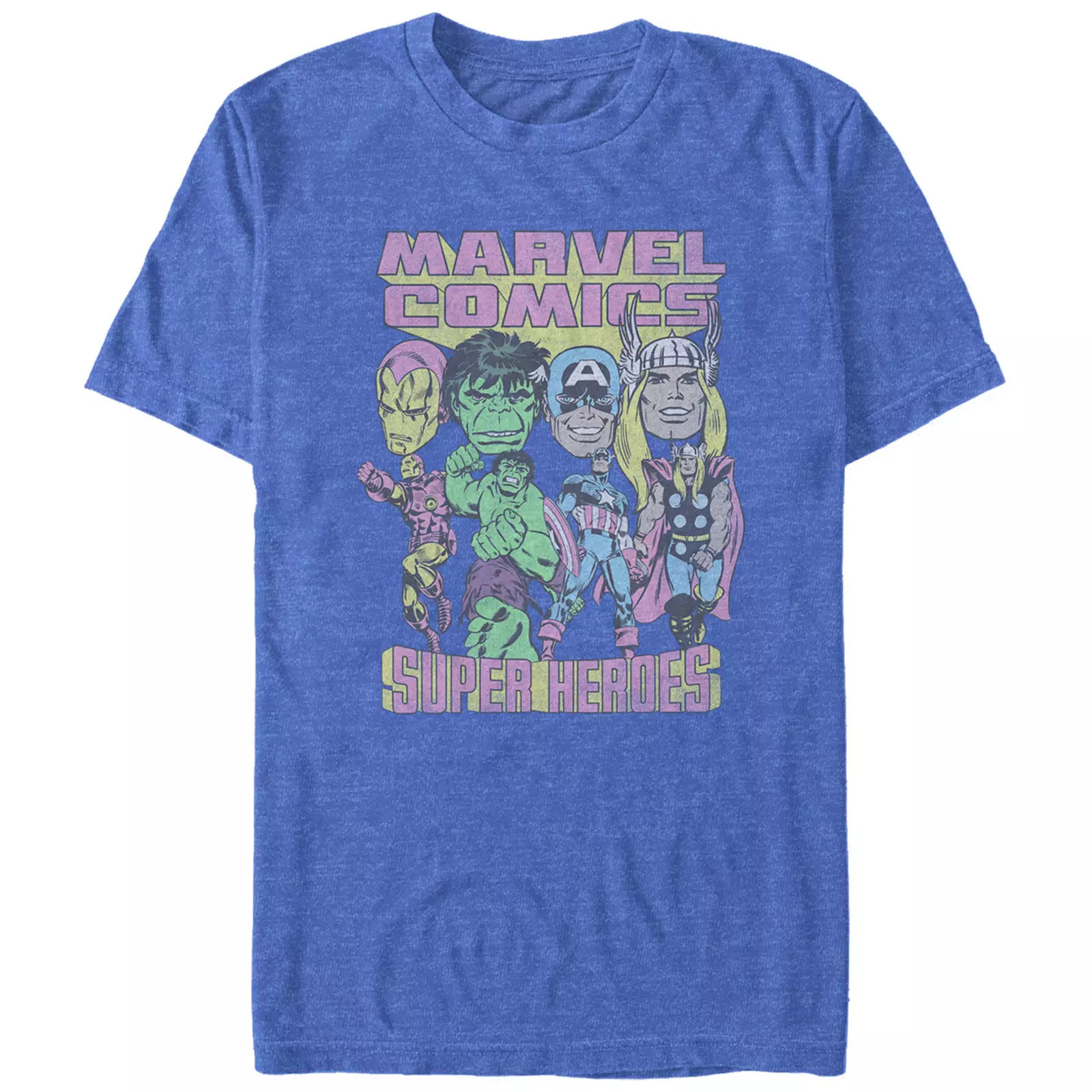 Big & Tall Marvel Comics Superheroes Graphic Tee, Men's, Size: 3XL, Royal Grey | Kohl's